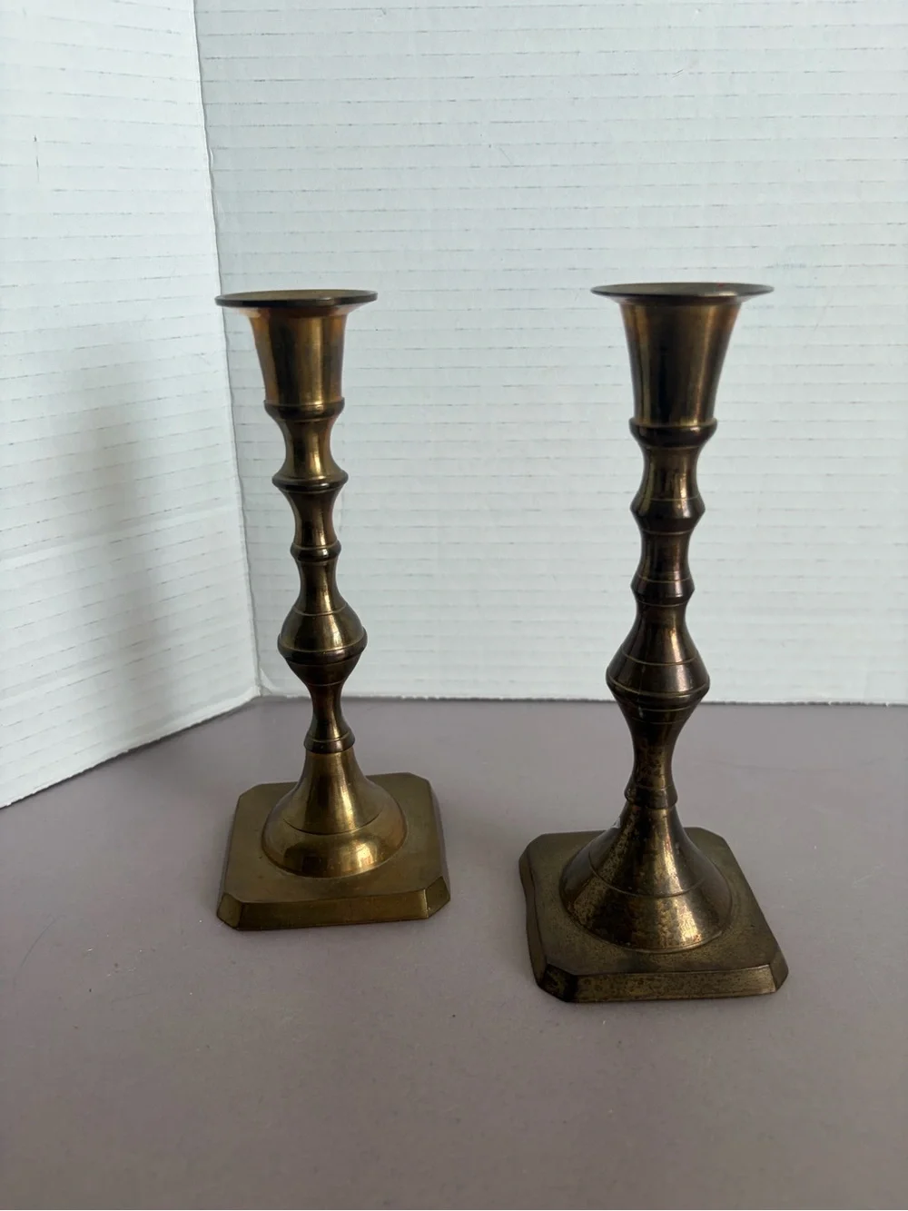 Brass Candlestick Pair - Classic Brass Home Accent